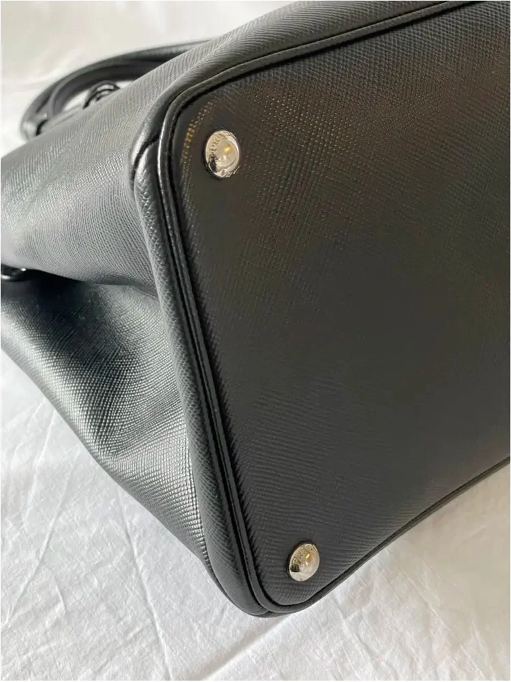 Prada Black Saffiano Leather Structured Tote